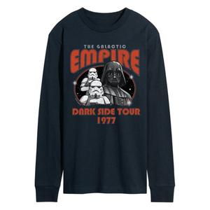 Мужская футболка с длинным рукавом Dark Side Tour 1977 с принтом Star Wars, синий