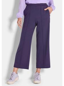 GOLDNER Укороченные брюки-кюлоты VERA, укороченные трикотажные брюки со складками фиолетового цвета