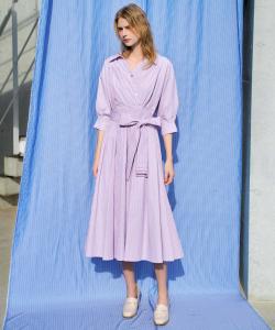 Платье с поясом из ленты Cache-coeur Noela, цвет Pink