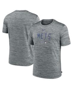 Мужская футболка серого цвета Хизер New York Mets Authentic Collection Velocity Performance Practice Practice Nike, серый