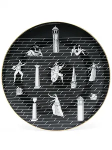 Тарелка с принтом (33 см) Ginori 1735, черный