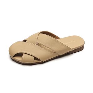 Сланцы женские с закрытым носком, устойчивые к истиранию, резиновая подошва TAFN, хаки