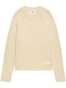 AMI Paris джемпер с нашивкой-логотипом, нейтральный цвет