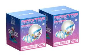 Коллекция Doraemon Happy Planet космонавт, фигурки Chibi с подставкой в mystery box ROCK