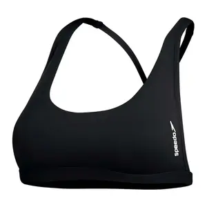 Speedo Solid Трансформируемый топ для плавания, чёрный