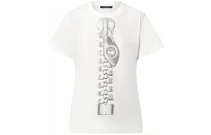 Футболка женская Louis Vuitton с принтом, белый / серебряный