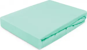 Простыня на резинке, трикотаж, 80х160 см, цвет морской волны