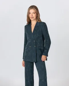 Женский двубортный блейзер с лацканами Noon, синий