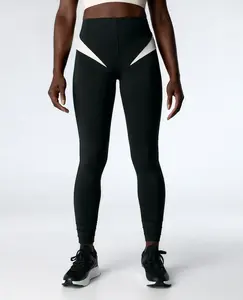 Женские спортивные леггинсы с высокой поддержкой и укороченным дизайном Black Limba, черный