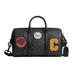 COACH Венчур кожаная сумка бостон через плечо кроссбоди большая мужская серая черная