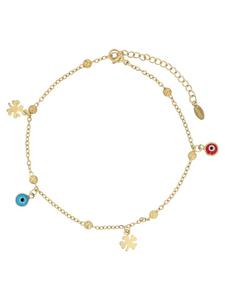 Adeliás Женский кулон из нержавеющей стали с золотой жемчужиной