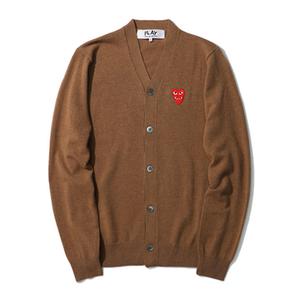 CDG Play Трикотажный свитер мужской коричневый