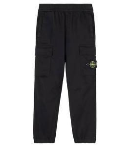 Хлопковые карго-штаны Compass Stone Island Junior, Black