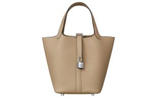 Пикотин из кожи Clemence Bullock корзина сумка ведро регулярный женский S2 тренч тренч бежевый серый HERMES