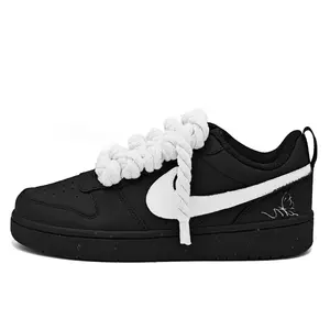 Детские скейтерские кроссовки Court Borough для младших школьников Nike, черный/белый