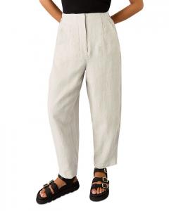 Узкие джинсы с высокой посадкой Petites Authentic High Rise Barrel Leg в цвете овсянка Whistles, коричневый/бежевый