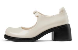 Туфли Мэри Джейн женские черные в коробке черный/белый/меловой белый CHARLES&KEITH