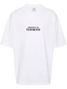Футболка с логотипом VETEMENTS, белый