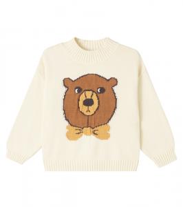 Джемпер из хлопка с жаккардовым узором Mini Rodini, Off-White