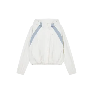 Куртки женские с капюшоном Moderate Others Champion, белый синий patchwork