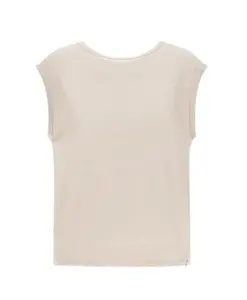 Топ из шелка и шерсти с V-образным вырезом. Herno, бежевый