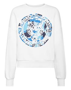 Свитер Plein Sport Sweatshirt Carbon Tiger, белый