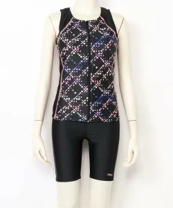 FILA/(W) Раздельный комплект из ткани с градиентным точечным узором и застежкой-молнией