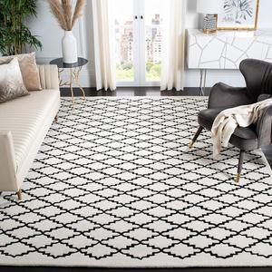 SAFAVIEH Chatham Collection ковер 244 x 305 см ручной работы цвета ivory / black CHT721A с узором trellis из премиальной шерсти
