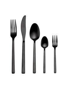 Набор столовых приборов Линус из 30 предметов черного цвета Echtwerk