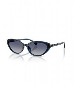 Женские солнцезащитные очки Бабочка, RA5338U Ralph by Ralph Lauren, Dark Transparent Blue