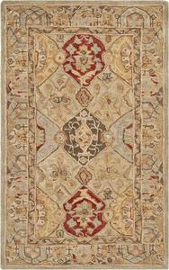 Ковер SAFAVIEH, 92 x 153 см, Anatolia Collection, Beige & Multi, ручной работы, традиционный восточный из шерсти, идеален для помещений с высокой проходимостью: прихожая, гостиная, спальня (AN530A)