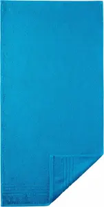 Банные полотенца Egeria "Madison", (1 шт.), однотонная программа с полосатой каймой, чистый хлопок 70х140 см (1 шт.), светло-синий