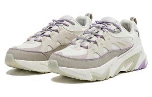 Женские противоскользящие износостойкие низкие массивные кроссовки QIAODAN, цвет слоновая кость/кремовый белый