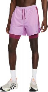 Мужские гибридные шорты для бега Nike Stride Dri-FIT 5 дюймов, Rush Fuchsia/Rosewood/Rosewood