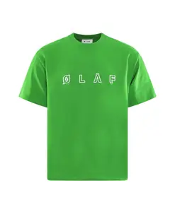 Мужская футболка с зеленым логотипом Olaf Hussein, зеленый