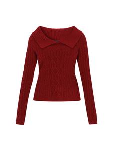 Женский свитер бордового цвета faina