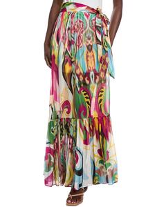 Юбка Etro Silk-Blend Maxi Dress Etro, синий