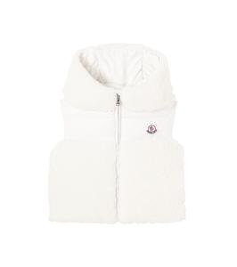 Жилет Baby Botha из искусственной овчины Moncler Enfant, белый