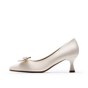 CHRISDIEN DENY Женские туфли на платформе с массивным каблуком экрю, цвет Ecru