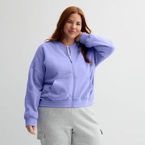 Ультрамягкая укороченная куртка-бомбер больших размеров Tek Gear, цвет lola purple