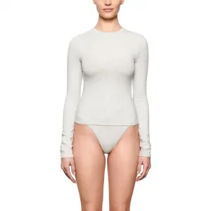 Футболка с длинным рукавом Skims, светло-heather серый