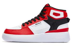 QIAODAN Износостойкие высокие кроссовки для скейтбординга унисекс томатно-красного цвета