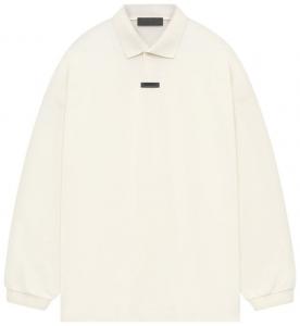 Поло Fear of God Essentials Pique Long-Sleeve Polo 'Shell', кремовый