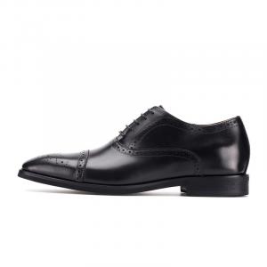 Bansley Туфли Unisex на низком каблуке с потайной платформой черные, цвет Black, Hidden Wedge