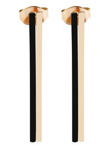 Adeliás Женские серьги - серьги-гвоздики из нержавеющей стали в золотом исполнении