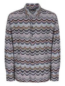 Рубашка с длинными рукавами с зигзагом Missoni, синий