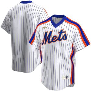 Мужская белая футболка команды New York Mets Home Cooperstown Collection Nike