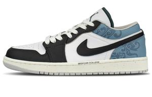 Air 1 износостойкие и легкие низкие кеды Unisex в винтажном стиле для баскетбола Jordan, черный