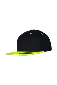 Классическая двухцветная кепка Snapback премиум-класса Yupoong, черный