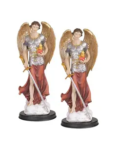 Набор из 2 предметов, 12 дюймов, статуэтка архангела Иегудиила, святого Иегудиила, ангела труда, статуэтка, украшение для дома, офиса и идеальные идеи для новоселья. Fc Design, multicolor